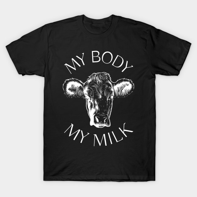 My Body My Milk T-Shirt by TJWDraws